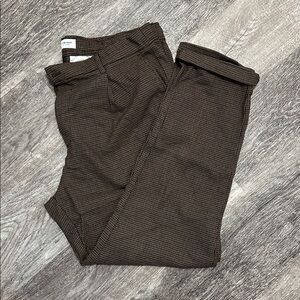 Old Navy Brown Houndstooth Taper Pants